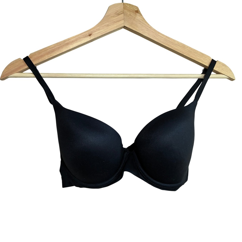 Aerie Sunnie Demi Bra 34C Black Women Underwire Real Good Comfort